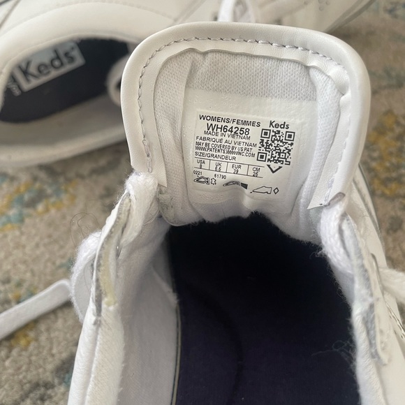 KEDS - White Courty II Leather Lace Up Sneakers SIZE 8 - Picture 2 of 4
